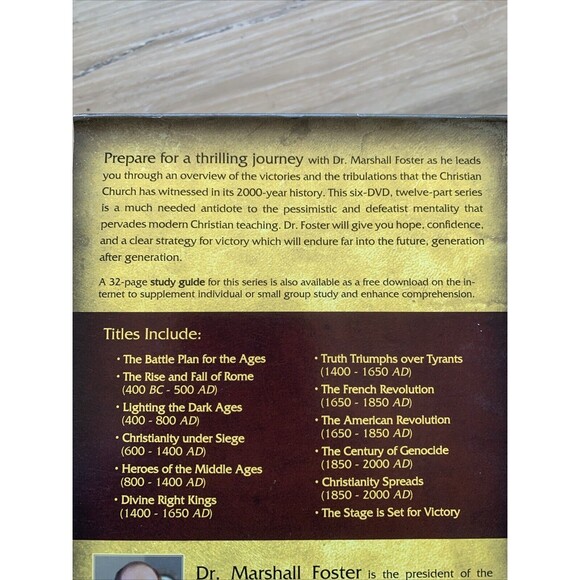 From Terror to Triumph 6 DVD Set Marshall Foster Video Series World History Rare - Picture 3 of 8